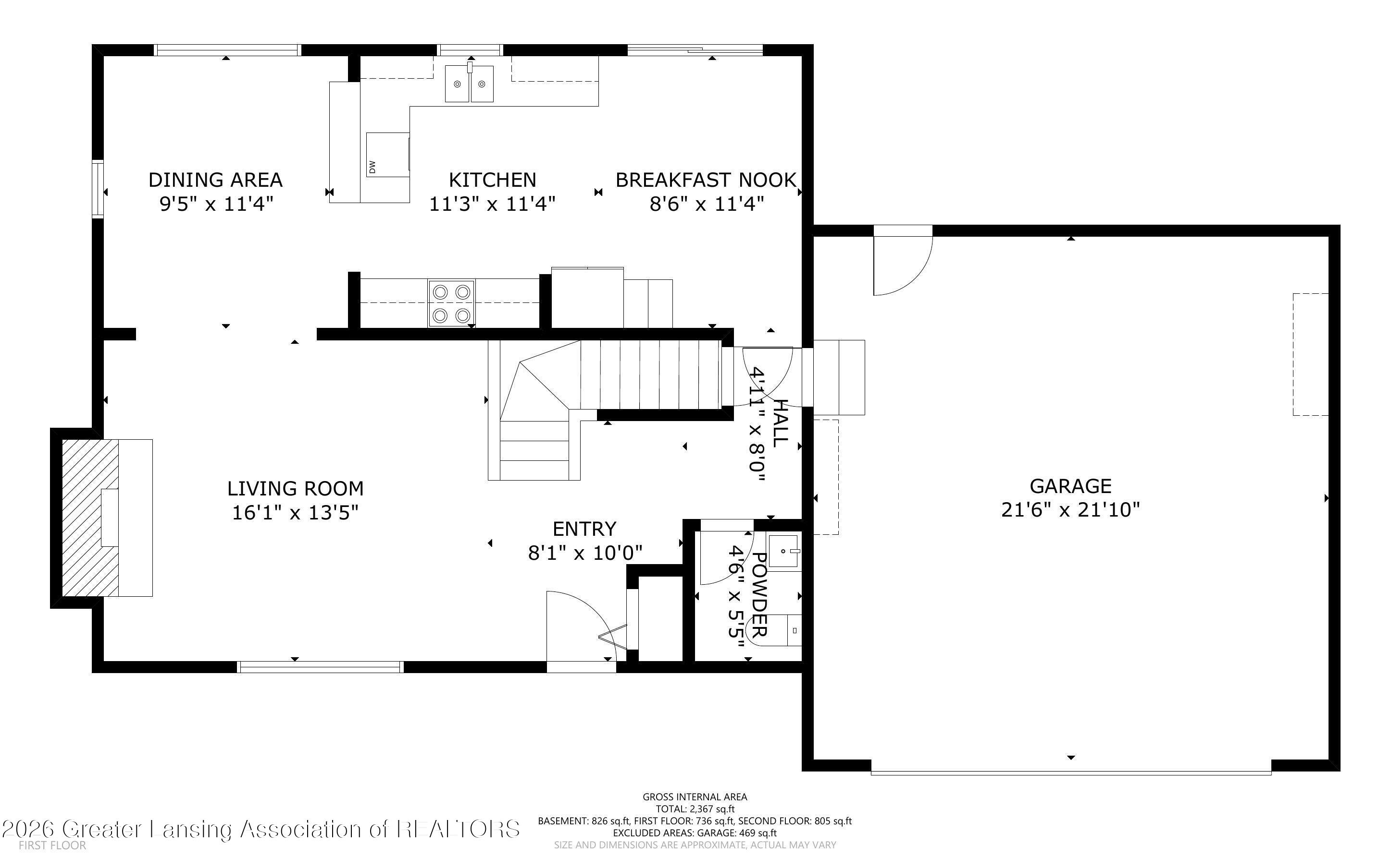 916 South Canal Road Lansing, MI 48917 - Photo 60 of 62 1st Floor Floorplan