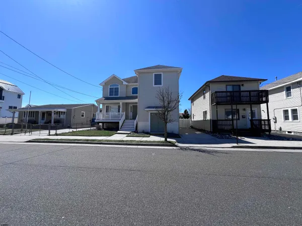 a front view of a building with street