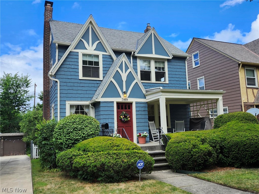 View of front of property with a porch