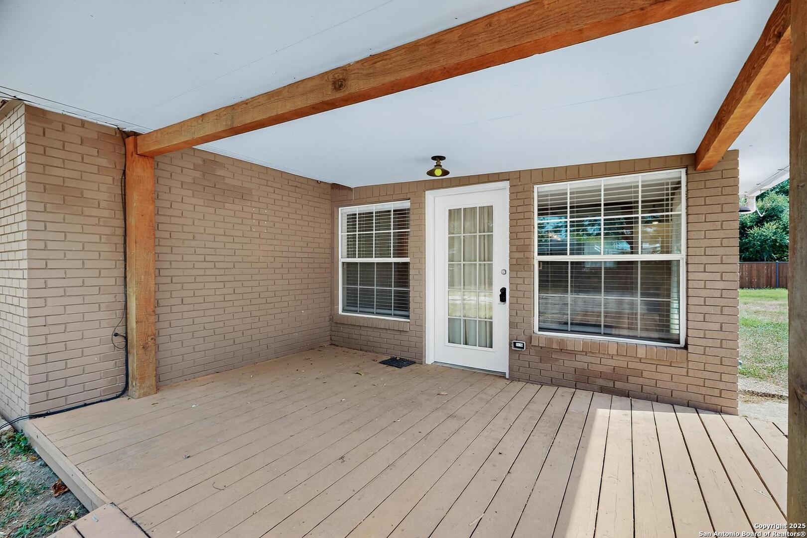 7140 Tree Bend Street China Grove, TX 78263 - Photo 33 of 49 a view of outdoor space with wooden floor and windows