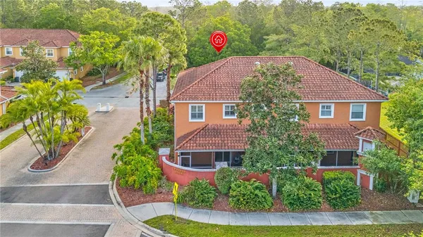 a aerial view of a house