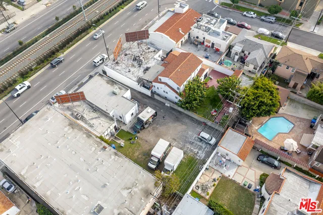 an aerial view of a city