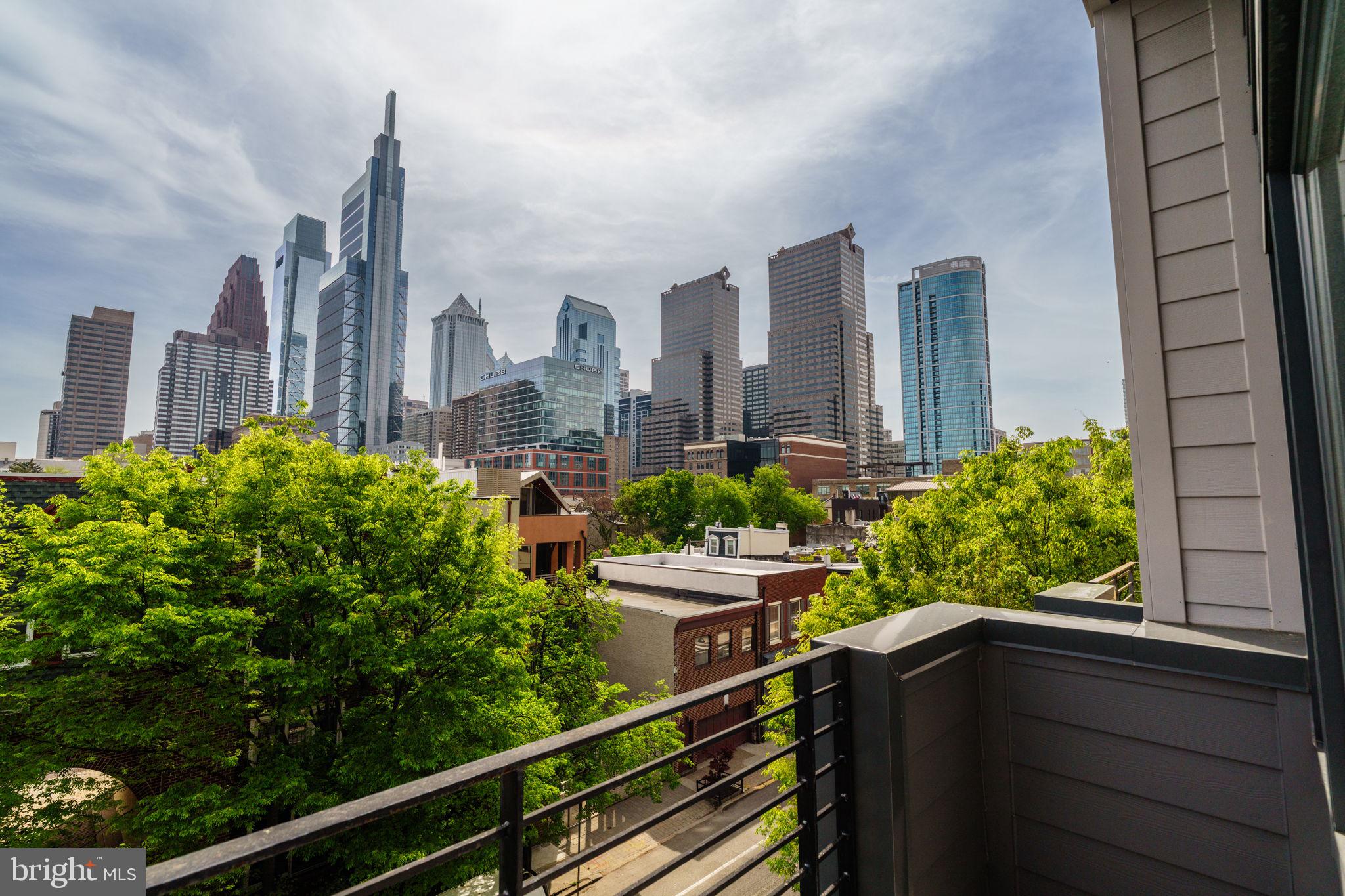 136 North 22nd Street Philadelphia, PA 19103 - Photo 18 of 29 a view of a city from a balcony
