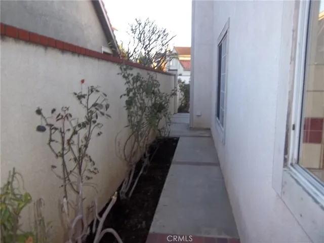 a view of a pathway of a building