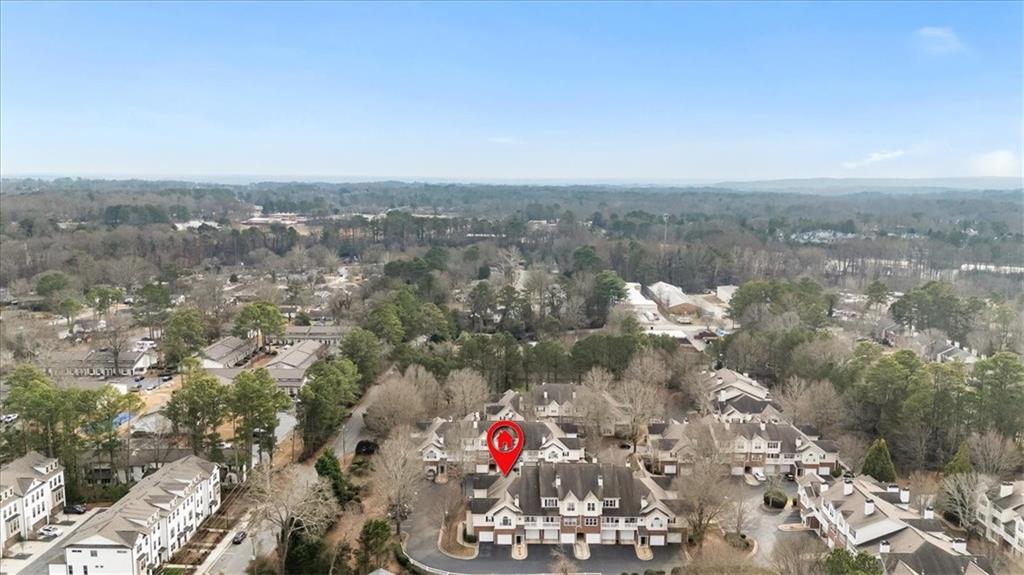 803 Spring Heights Lane Smyrna, GA 30080 - Photo 38 of 40 an aerial view of house with yard and mountain view in back