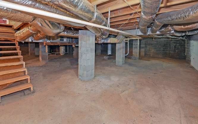 330 River Road Westminster, SC 29693 - Photo 33 of 45 An unfinished basement offers ample space for future customization and expansion.