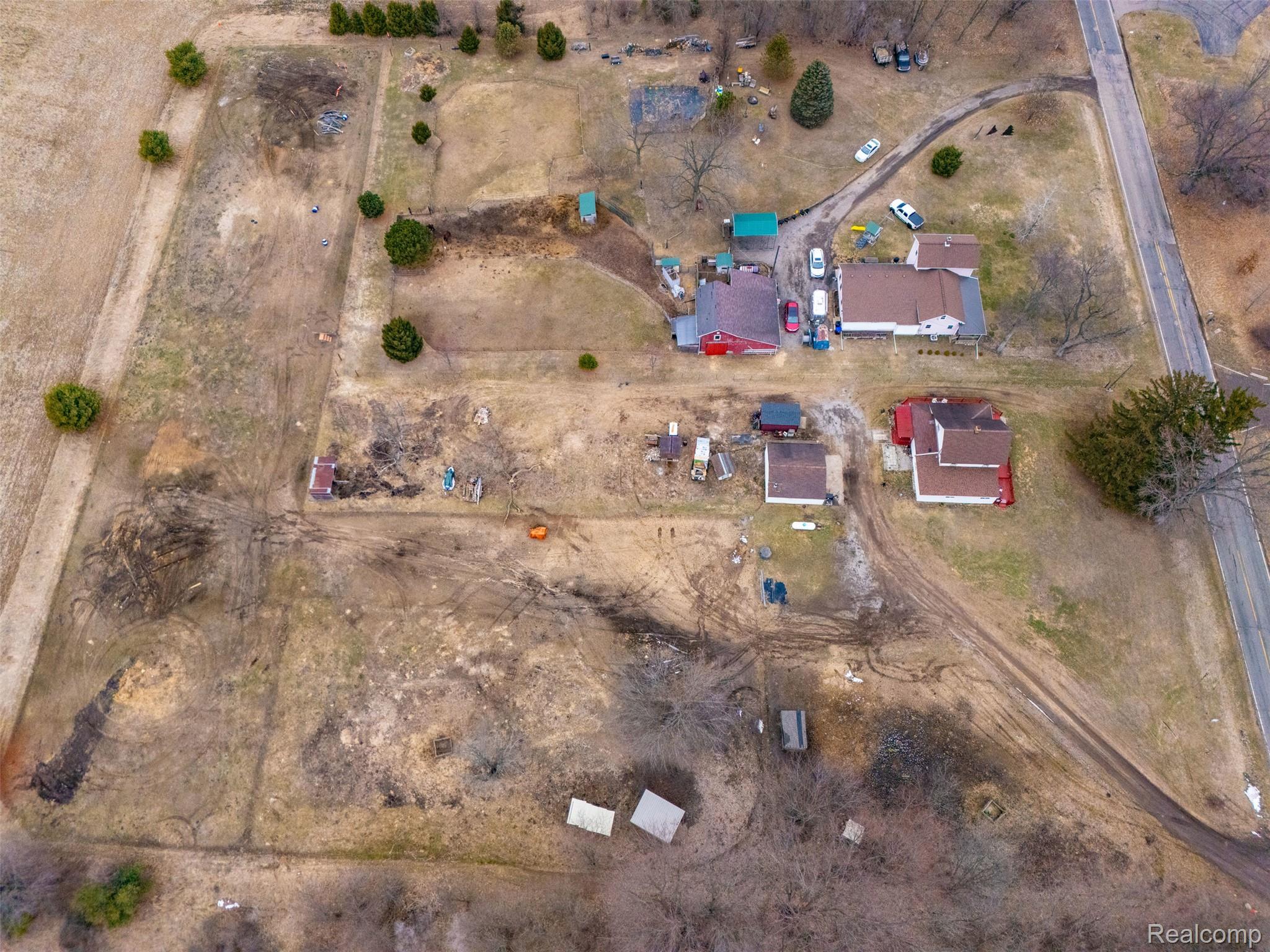 8732 Kinch Road Jackson, MI 49201 - Photo 34 of 39 Aerial overview of property's location with rural landscape