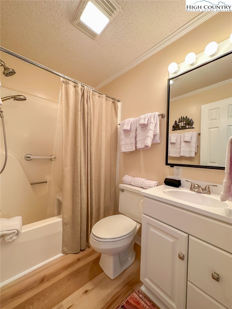367 Skyleaf Drive, Unit D8 Banner Elk, NC 28604 - Photo 25 of 43 a bathroom with a sink a toilet and shower