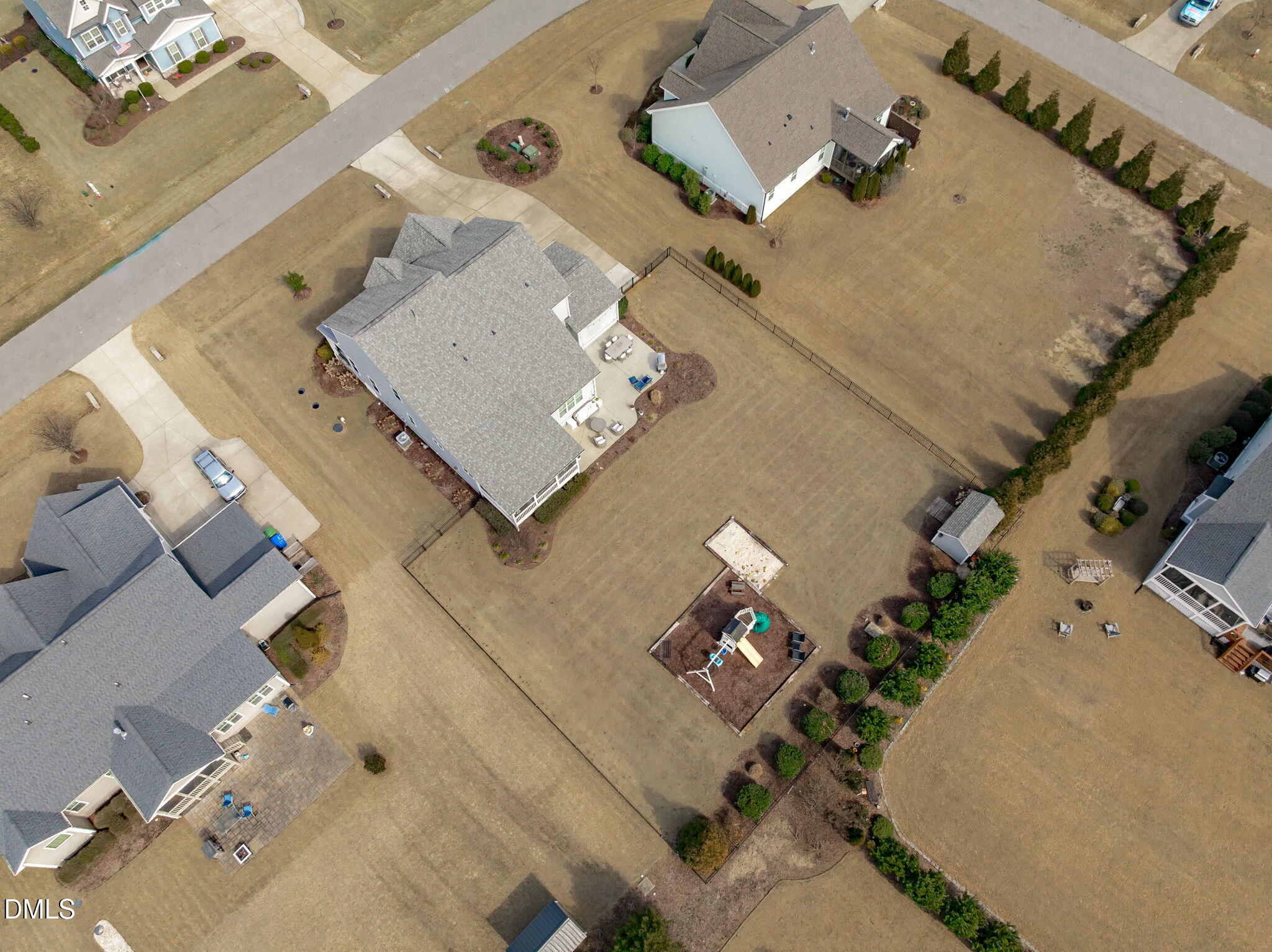 4144 Olde Judd Drive Willow Spring, NC 27592 - Photo 48 of 52 an aerial view of a house with a yard