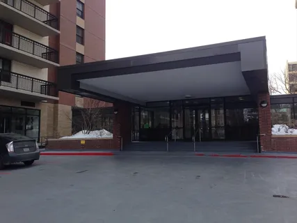 a car parked in front of building