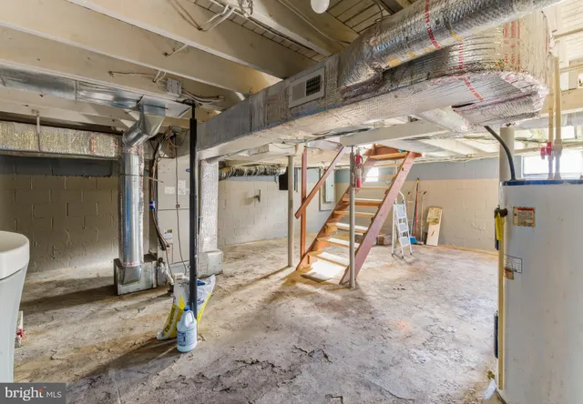 a view of dirt yard with large trees