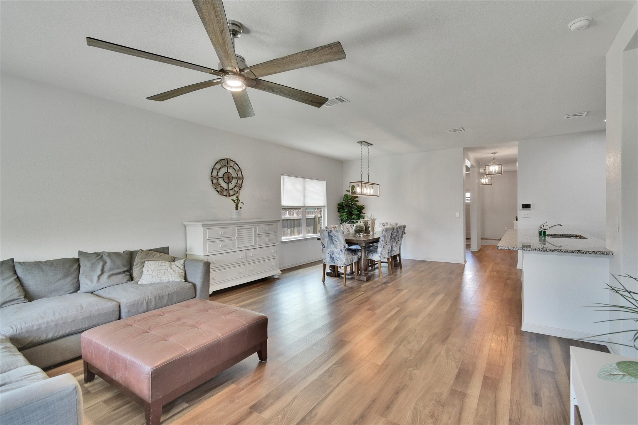 324 Shiner Lane Georgetown, TX 78626 - Photo 10 of 39 a living room with furniture and a wooden floor