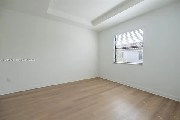 an empty room with a window