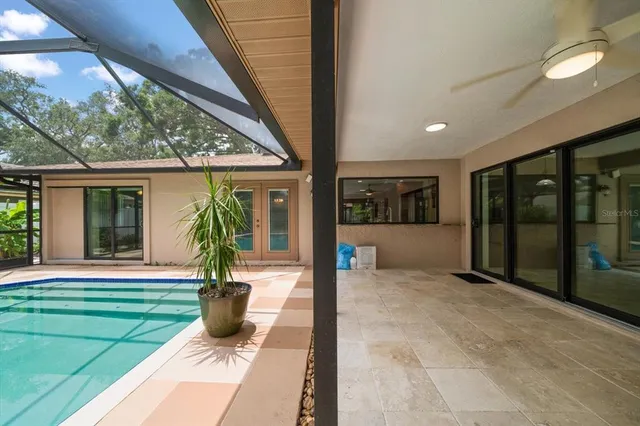 a backyard of a house