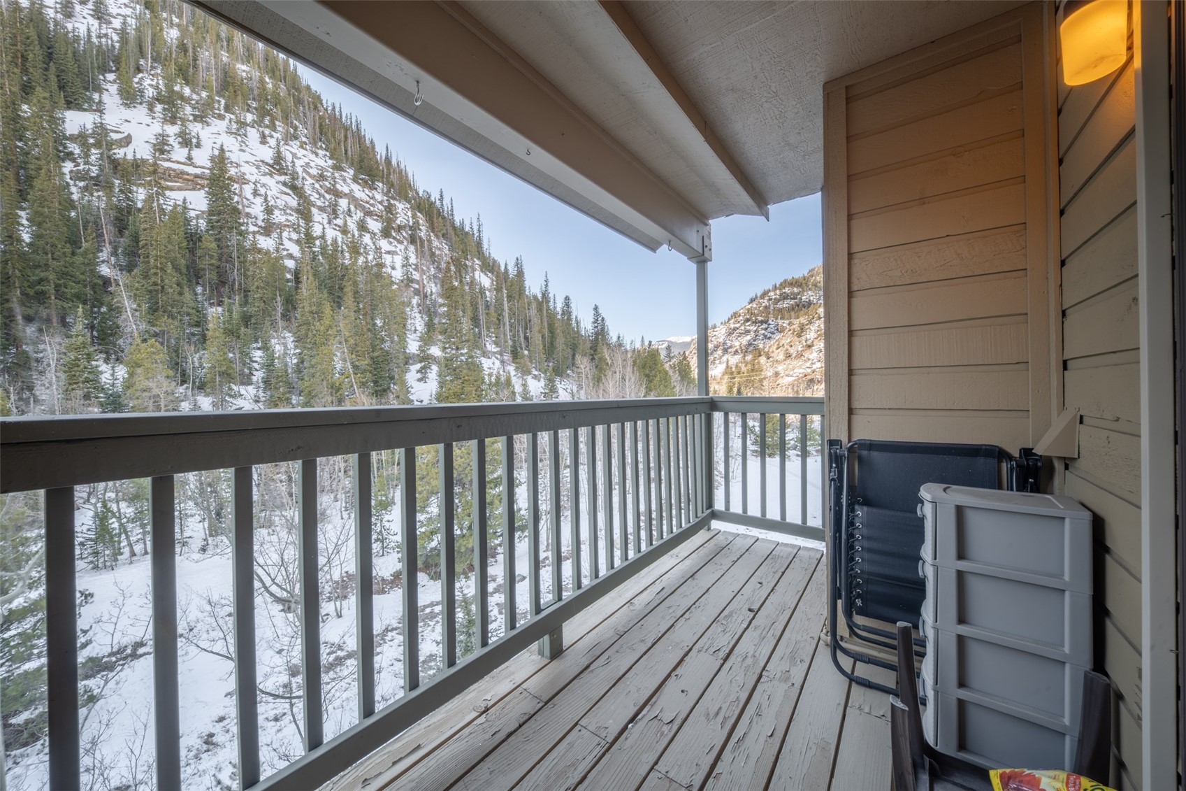 400 West Main Street, Unit 306 Frisco, CO 80443 - Photo 11 of 25 a view of a balcony with wooden floor