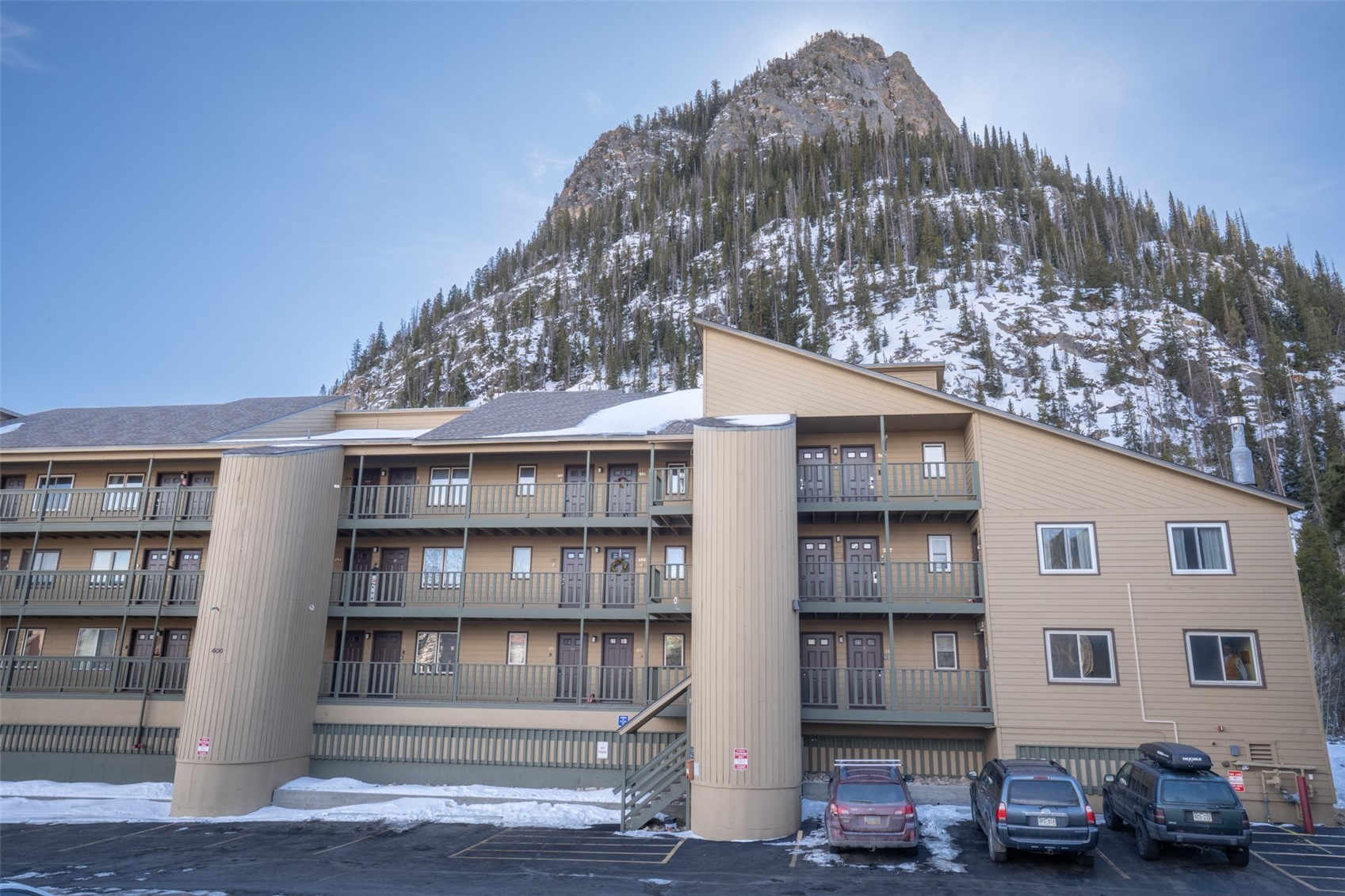 400 West Main Street, Unit 306 Frisco, CO 80443 - Photo 15 of 25 a front view of a house with balcony