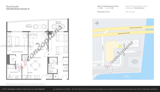 $439,000 | 2602 East Hallandale Beach Boulevard, Unit R809, Hallandale Beach, FL 33009