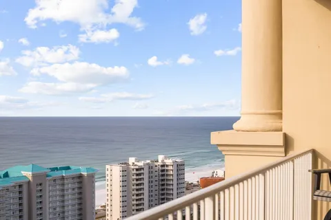 a view of balcony with city view