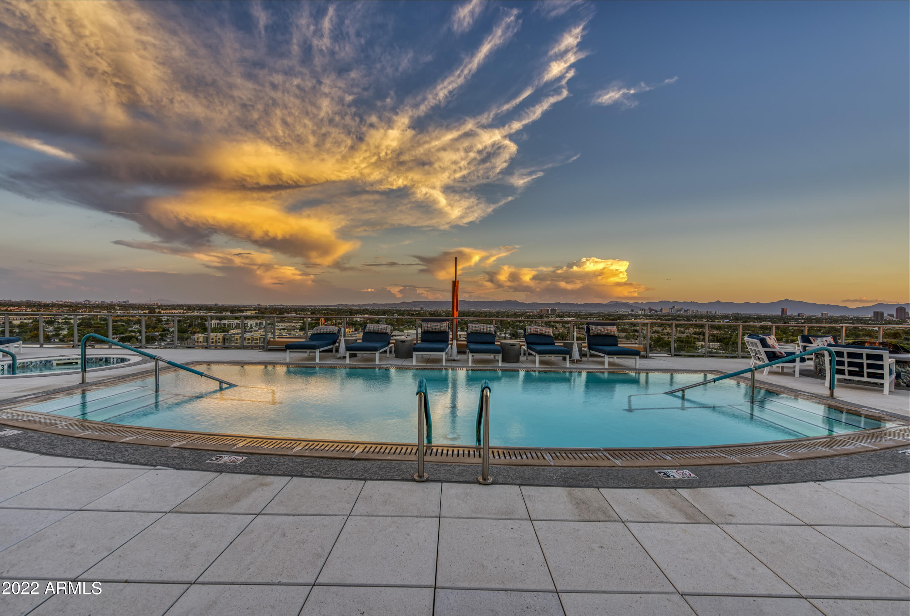 2211 East Camelback Road, Unit 502 Phoenix, AZ 85016 - Photo 46 of 66 Poolside at Sunset