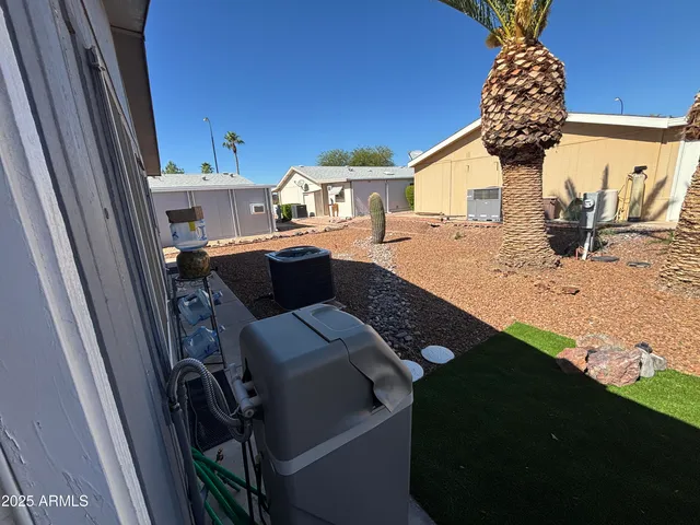 a workspace with furniture and window
