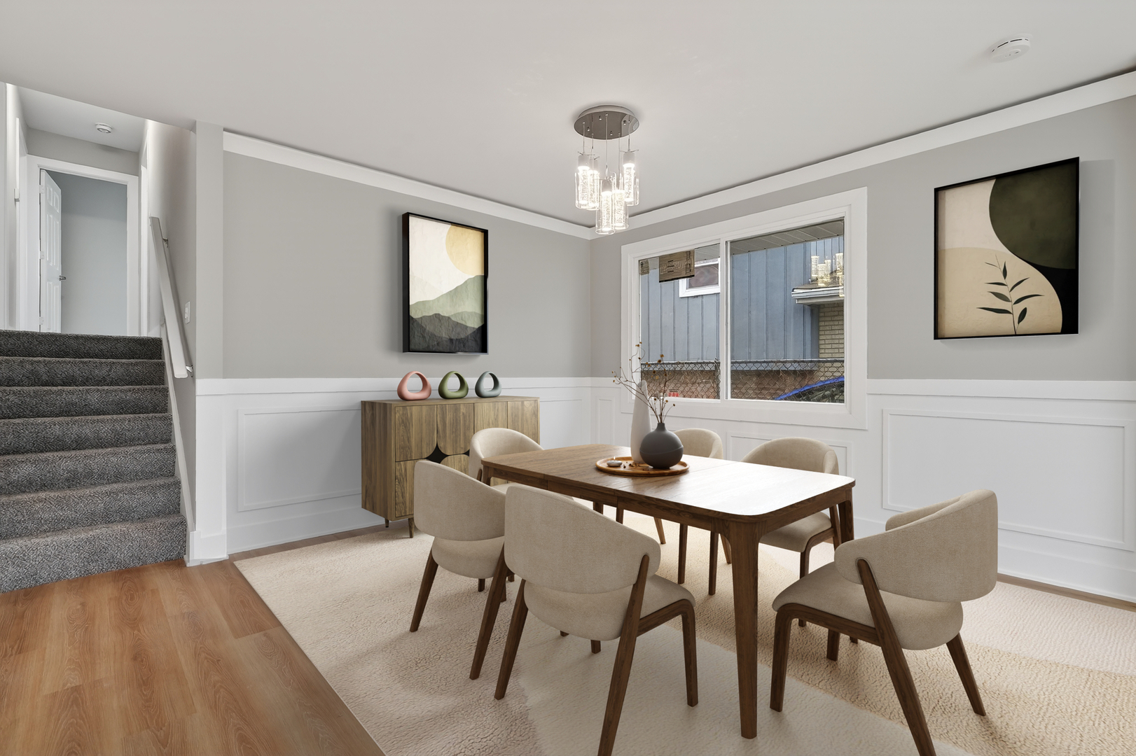 515 West 146th Street Dolton, IL 60419 - Photo 7 of 47 a view of a a dining room with furniture window and wooden floor