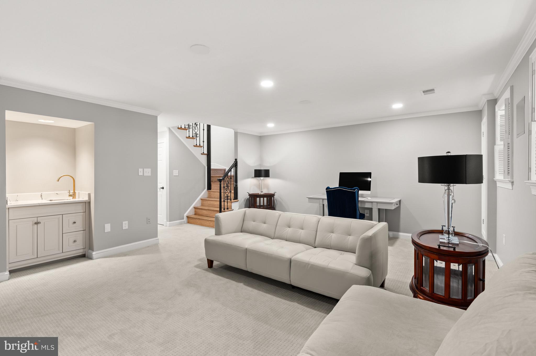 3525 Winfield Lane Northwest Washington, DC 20007 - Photo 25 of 32 Recreation Room with Fireplace and Wet Bar