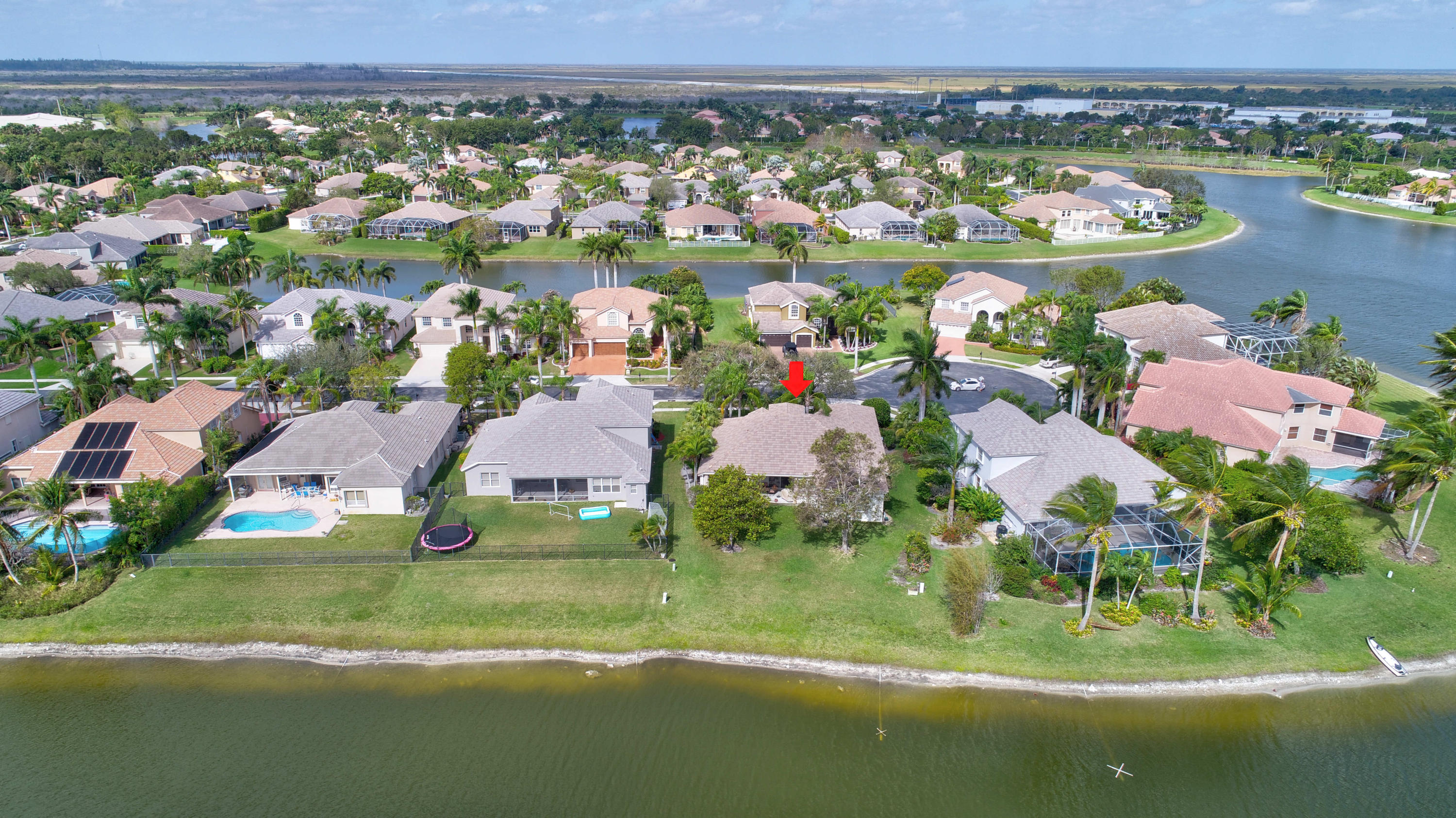 21587 Halstead Drive Boca Raton, FL 33428 - Photo 46 of 53 an aerial view of residential houses with outdoor space and lake view in back