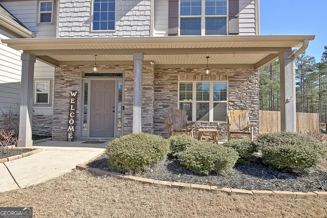 a front view of a house