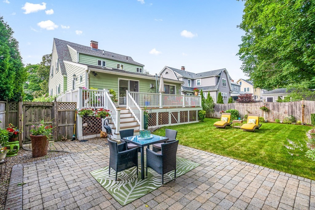 3 Laird Road Medford, MA 02155 - Photo 38 of 42 a view of a house with backyard and sitting area
