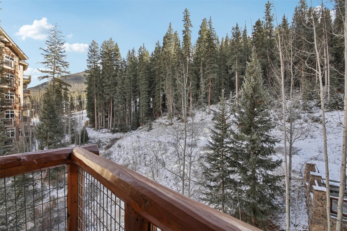 224 Trailhead Drive, Unit 3074 Keystone, CO 80435 - Photo 46 of 49 a view of a forest from a balcony