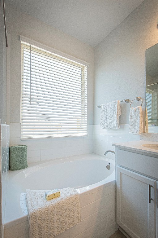 249 Treadwell Lane Kyle, TX 78640 - Photo 22 of 32 a bathroom with a bathtub and a window
