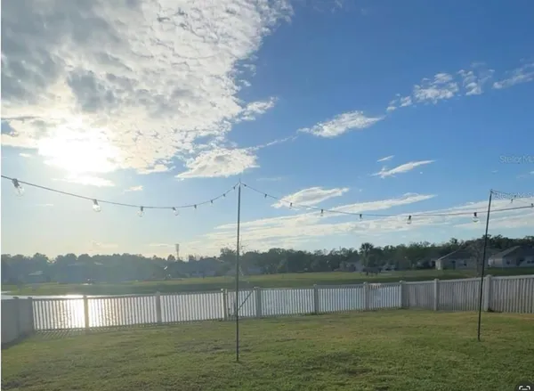 a view of lake with mountain