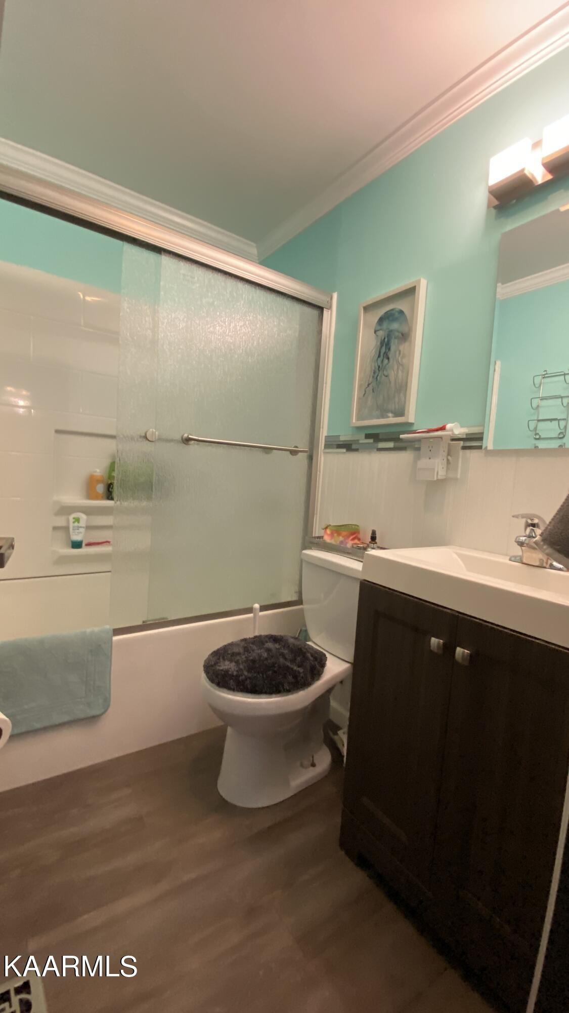 108 East Malta Road Oak Ridge, TN 37830 - Photo 21 of 53 a bathroom with a sink a toilet and a mirror