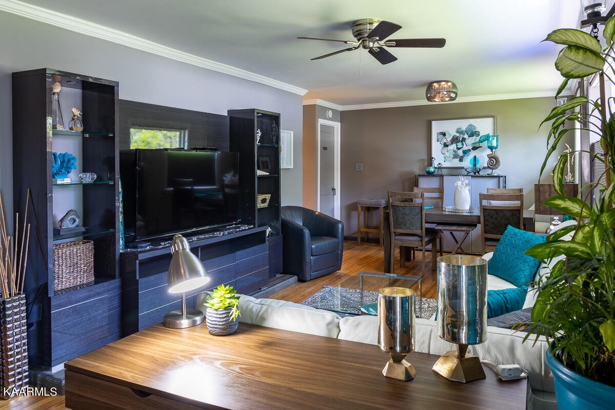 108 East Malta Road Oak Ridge, TN 37830 - Photo 5 of 53 a living room with furniture and a flat screen tv