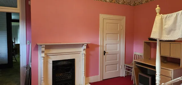 a close view of walk in closet