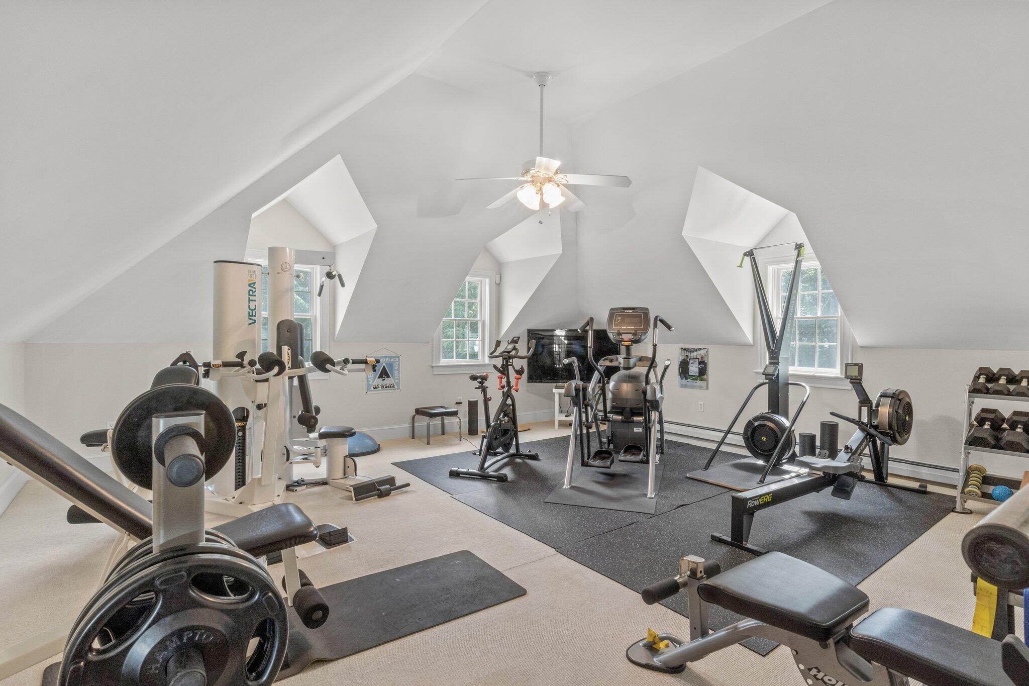63 Farm Valley Road Osterville, MA 02655 - Photo 32 of 42 a view of a room with gym equipment