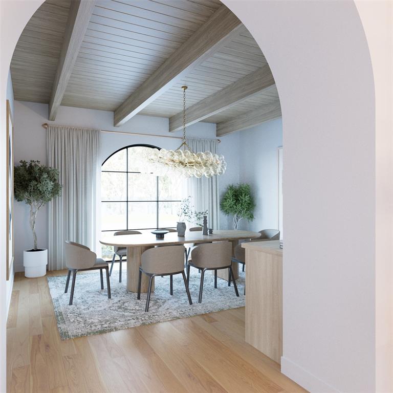 6960 Joyce Way Dallas, TX 75225 - Photo 12 of 18 a view of a dining room with furniture window and outside view