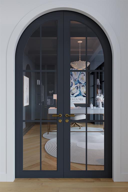 6960 Joyce Way Dallas, TX 75225 - Photo 3 of 18 a black and white building with glass windows