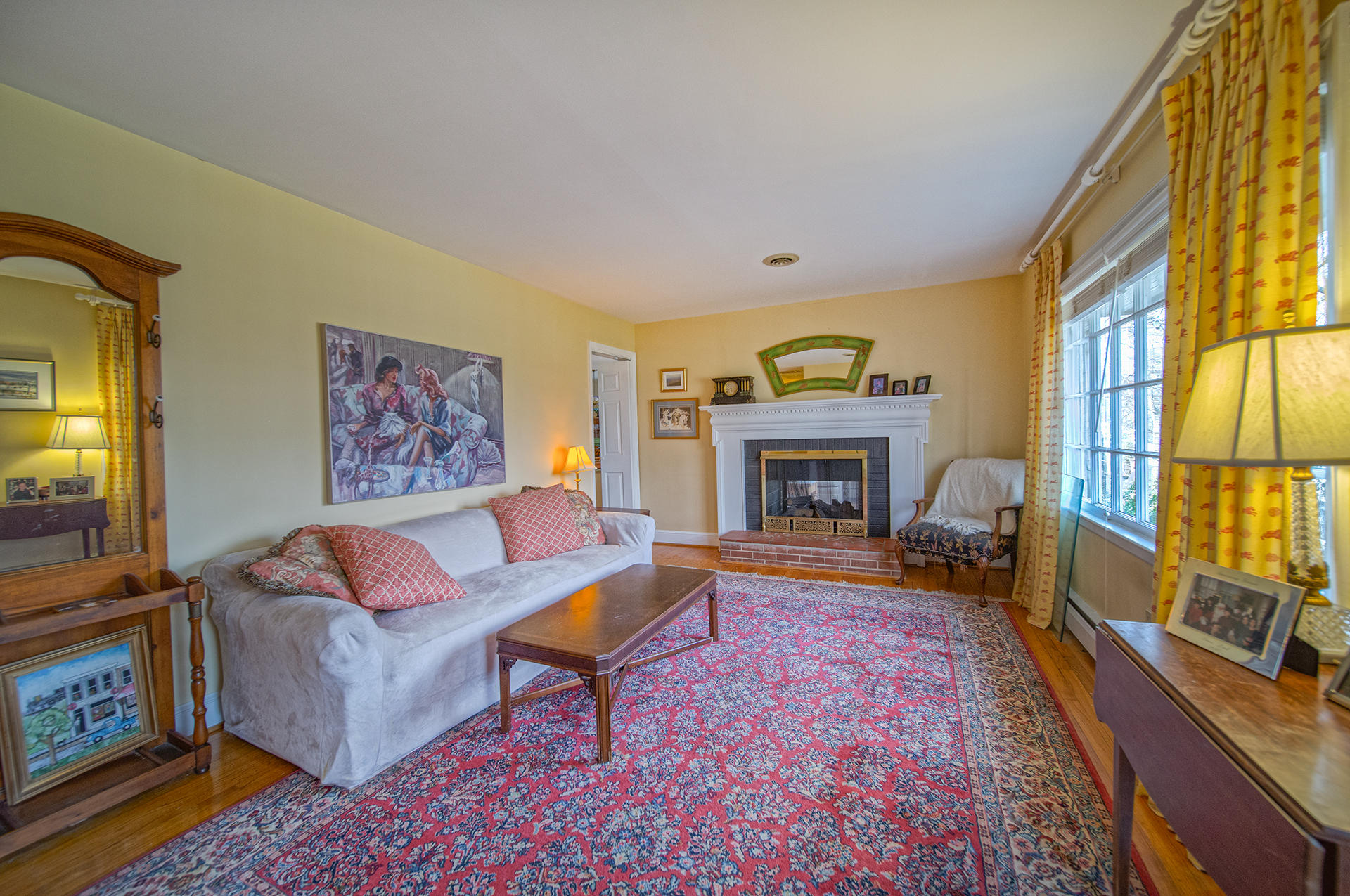 3120 Stoneridge Road Southwest Roanoke, VA 24014 - Photo 5 of 35 a living room with furniture and a fireplace