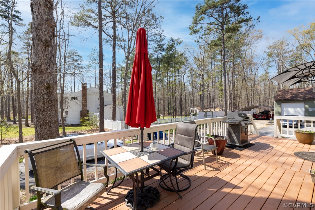 18920 Duval Road Moseley, VA 23120 - Photo 30 of 31 a view of a dinning table and chairs in the patio