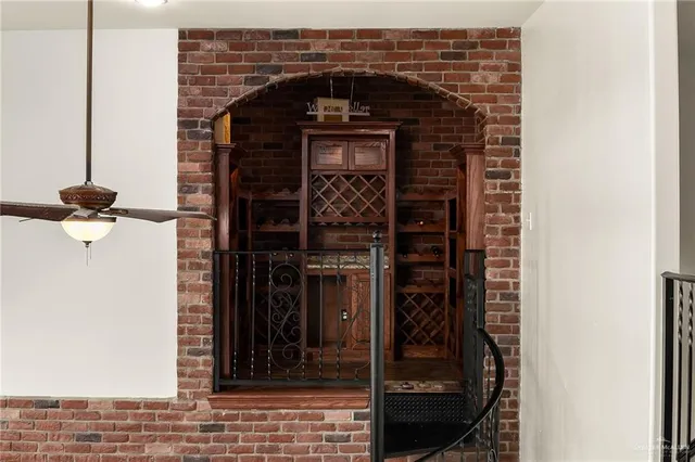 a close view of a fireplace