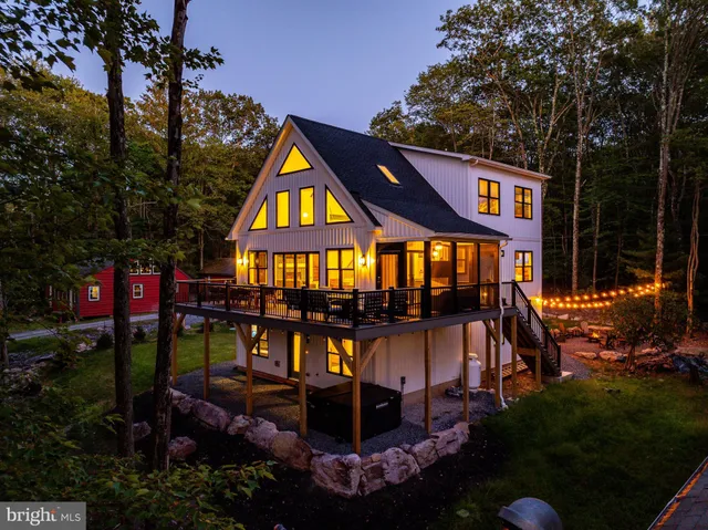 a view of a building with a yard