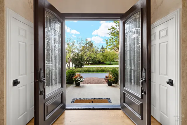 front view of a house with a small yard