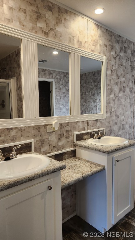 6262 Cherry Lane Bunnell, FL 32110 - Photo 30 of 41 a bathroom with a sink and a mirror