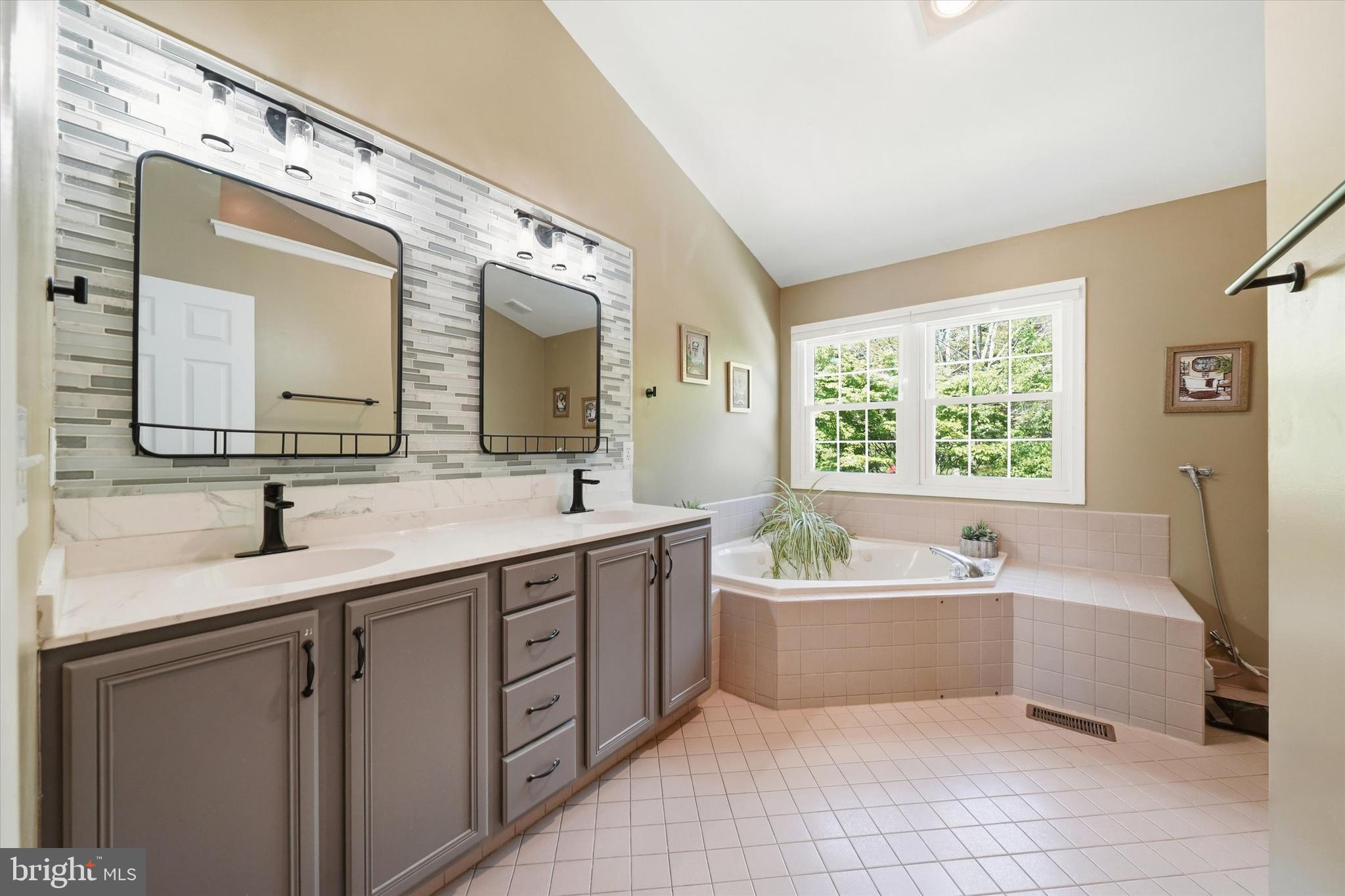 100 Cambridge Road Landenberg, PA 19350 - Photo 19 of 37 a bathroom with a tub a sink and mirror