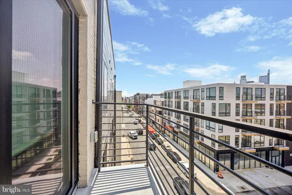 a view of balcony with city view