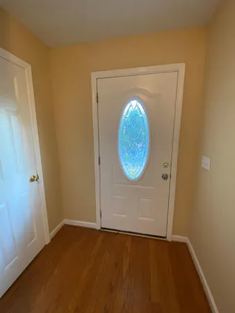 an empty room with a window