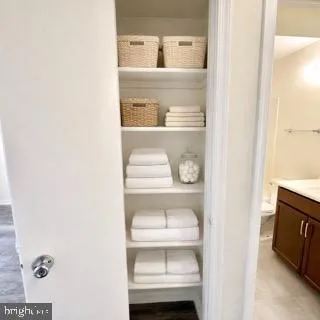 a view of a closet