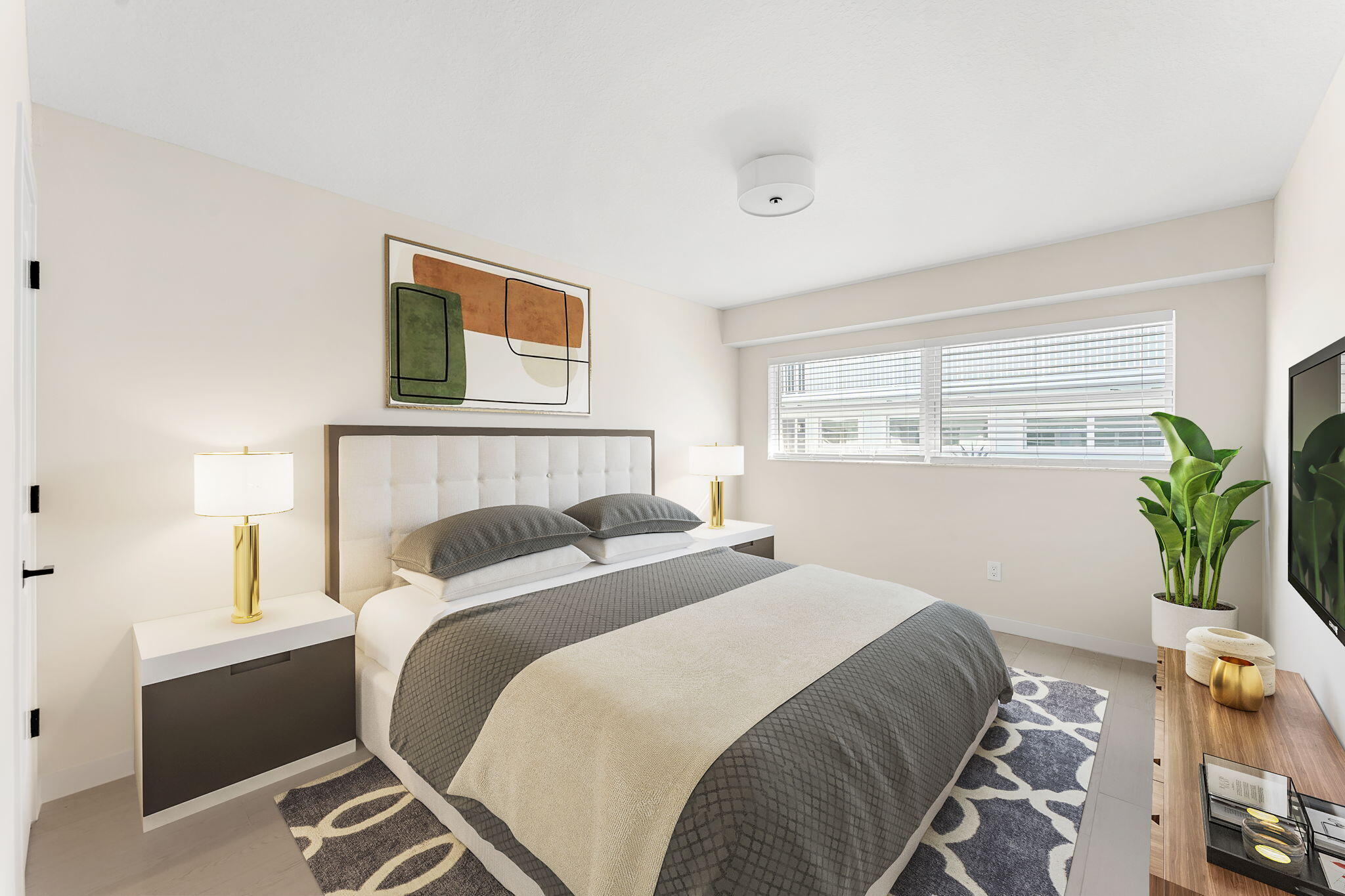 122 Central Road, Unit 105 Indian Harbour Beach, FL 32937 - Photo 6 of 15 a bedroom with a bed and a window