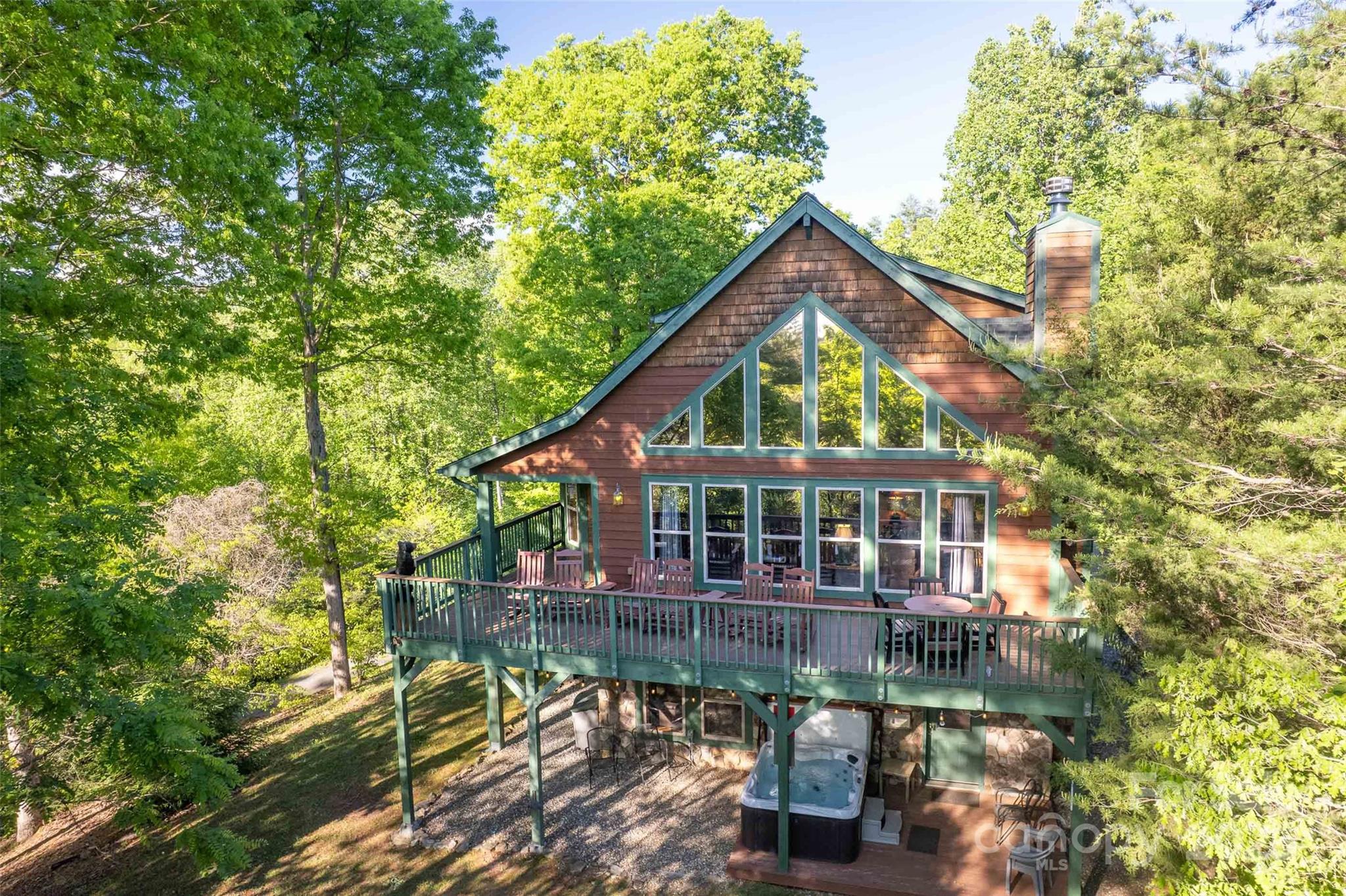a view of a house with roof deck